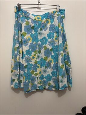 St. John's Bay Flirty Blue Floral Circle Skirt